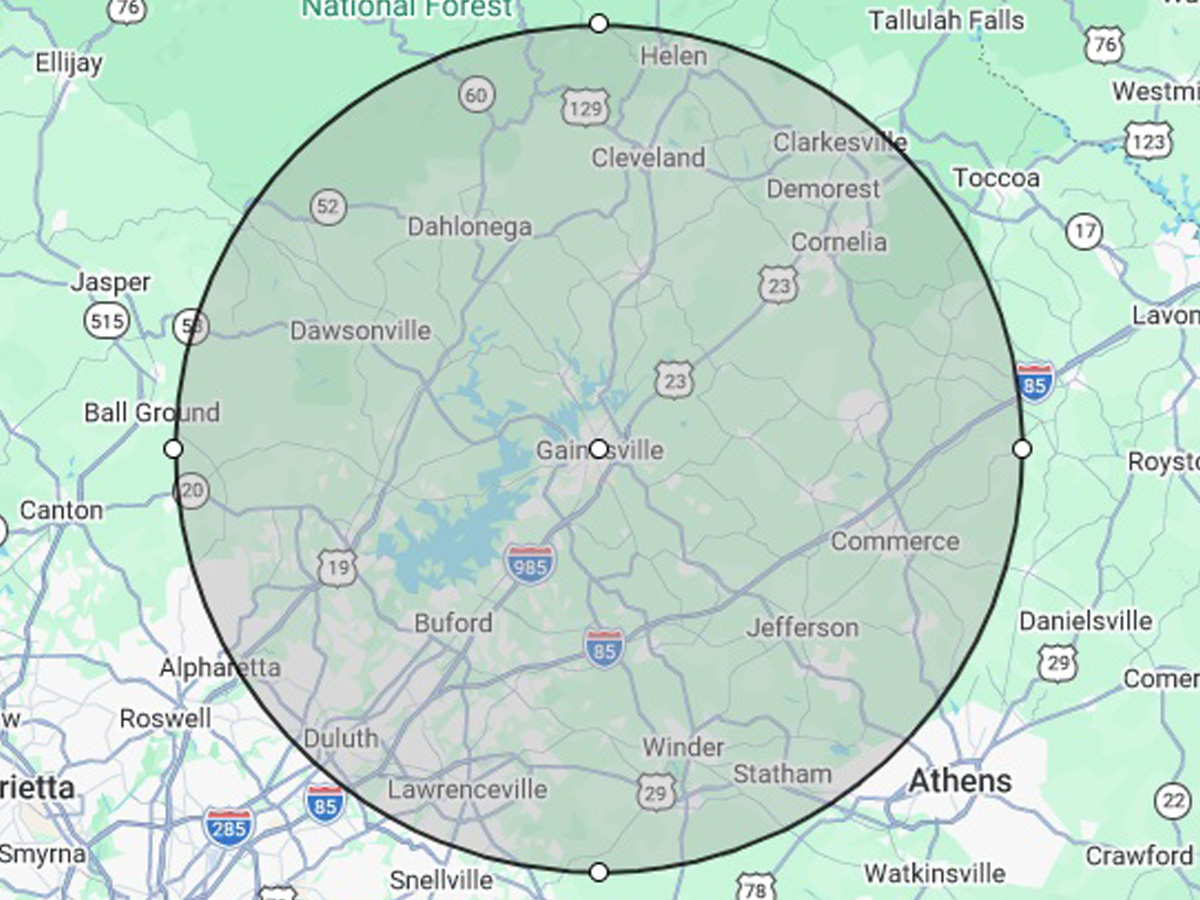 Proven Home Inspection service area &mdash; Hall, White, Jackson & Habersham counties, Georgia
